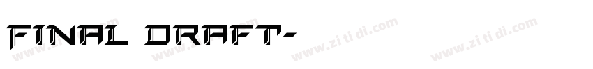 Final Draft字体转换